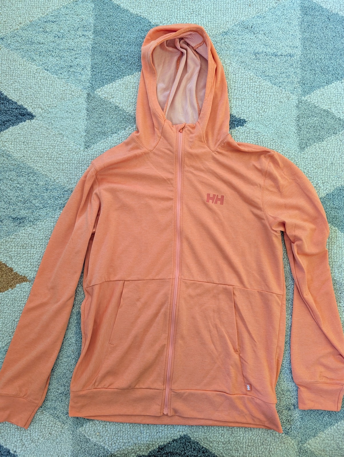 Helly Hansen Lifa Tech Lite Full Zip Hoodie -Bonfire (orange)- Men's size medium
