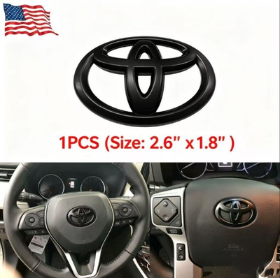 #ad #ad 1Set 3D BLACK STEERING WHEEL OVERLAY FOR TACOMA COROLLA TUNDRA CAMRY HIGHLANDER $13.85