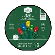 New 240-Count LED Dome Christmas Lights, Multicolor, 47', Holiday Time