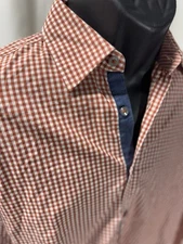 Hugo Boss Men’s  Medium Button Up Shirt M Orange 👍