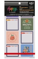 New Happy Planner Big Sticker Sheets 682 Pcs Teachers Are Heroes For Disc Bound