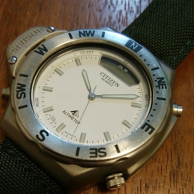 Wristwatch Citizen GN-4-S Altimeter Water Resistant Analog