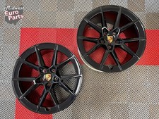 Pair of 2 OEM Original 21" Porsche 992.2 992 911 Carrera S Wheels Rims Black