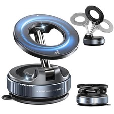 Upgraded 360  Magnetic Phone Holder, Magnetic Car Phone Mount, Hand... Fast