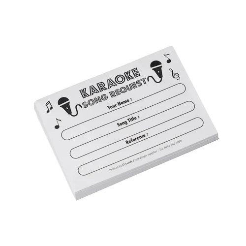 Karaoke Song Request Pads 400 Sheets (4 Pads)