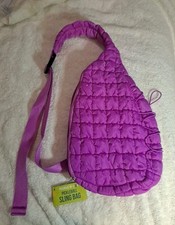 Pickle O' Joe Pickleball Sling Bag Quilted Racket Bag Purple W Bottle Holder NEW