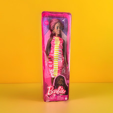 Barbie Fashionistas Doll #189, Curvy with Crimson Braids, Sleeveless Dress