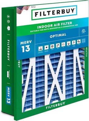 Filterbuy 20x25x5 Air Filter MERV 13, AC Furnace Replacement for Amana & Goodman