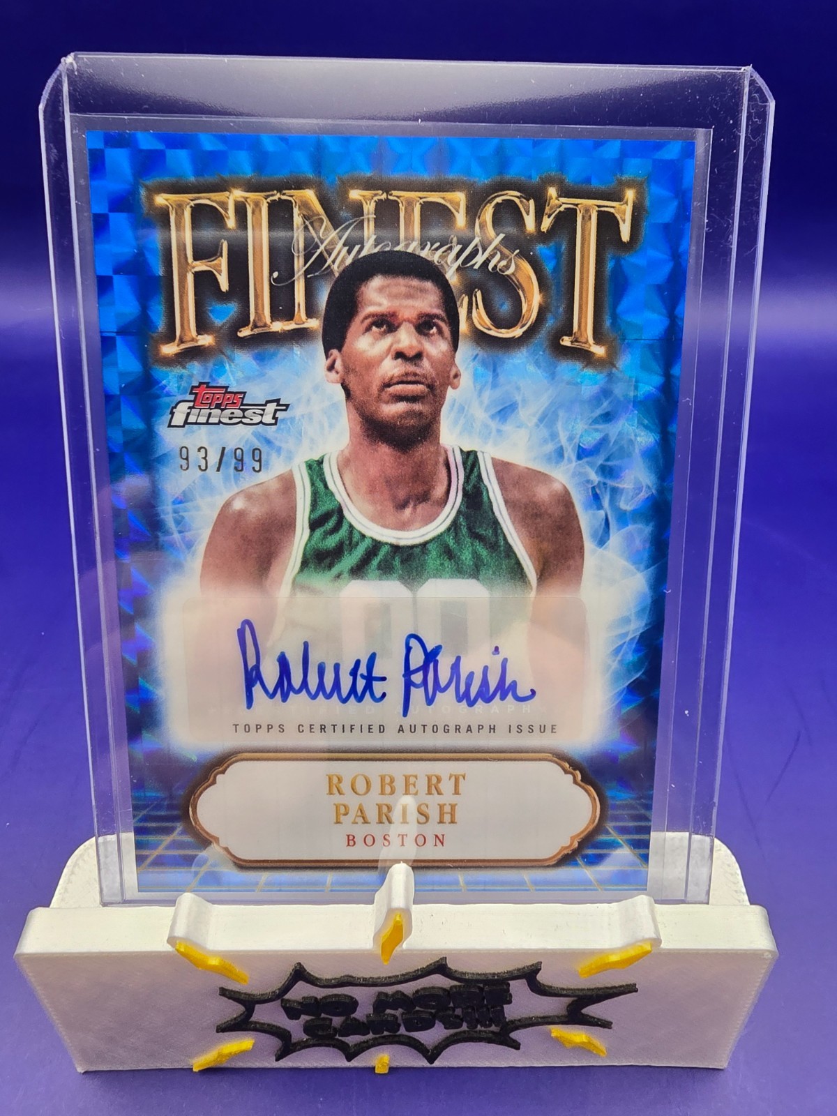 2024-25 Topps Finest Robert Parish Finest Auto Blue Geometric /99