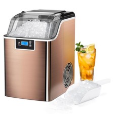 Nugget Ice Maker Countertop Machine Pellet Ice Portable Self-Cleaning 44LBS/24H