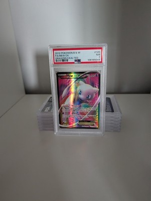 2012 Pokémon Black & White Dragons Exalted #120 FA/Mew EX PSA 7 cert - 106165044