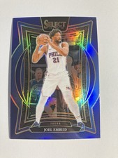 Joel Embiid 2024-25 Panini Select Concourse Blue Prizm #156 76ers