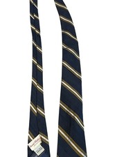 Vintage David Miller Bridgeport All silk tie - Shantung vintage stripe silk tie