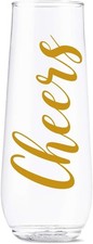 POP 9oz Flute Cheers Series SET OF 6 Premium Quality Unbreakable & Crystal Clear