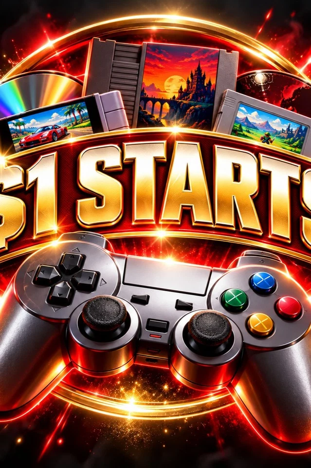 🎮 $1 STARTS | Video Games, Consoles & Hidden Gems.