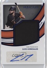 2022 Panini Immaculate Jumbo Jacket Signatures Blue 17/25 Luis Gonzalez Auto x2o