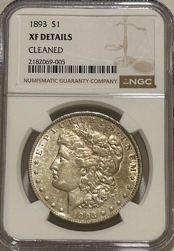1893 P Morgan Silver Dollar NGC AU Details Semi Key/Very Tough Date Morgan