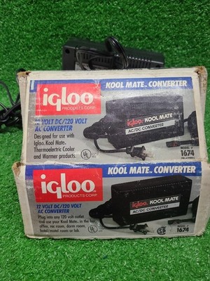 Vintage Igloo Kool Mate AC/DC Converter 12V 5A Power Supply Cooler Adapter 