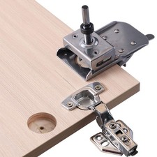 ༝ Hinge Jig Kit Set Stainless Steel Hole Drilling Cabinet Door Mounting