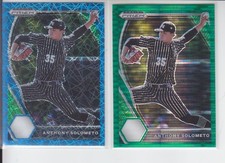 2 - 2021 Prizm Draft ANTHONY SOLOMETO Green Pulsar + Blue Velocity Pirates PDP37