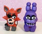 2016 Five Nights at Freddy's Funko FOXY and BONNIE the BUNNY Squeeze Keychains
