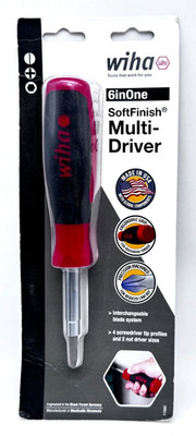 NEW Wiha 77890 Softfinish 6Inone Multi-Driver Screwdriver Made in USA ~Free Sh.
