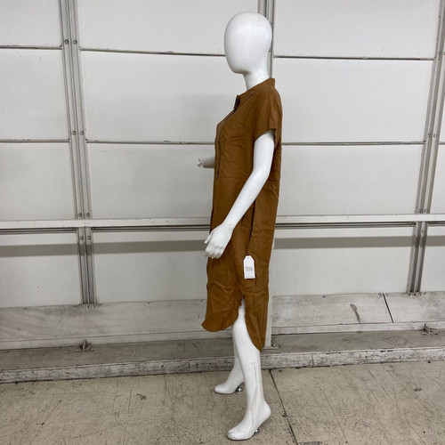 UNIVERSAL STANDARD Dune Linen Shirt Dress Women's Size XS 10-12 - Picture 4 of 7