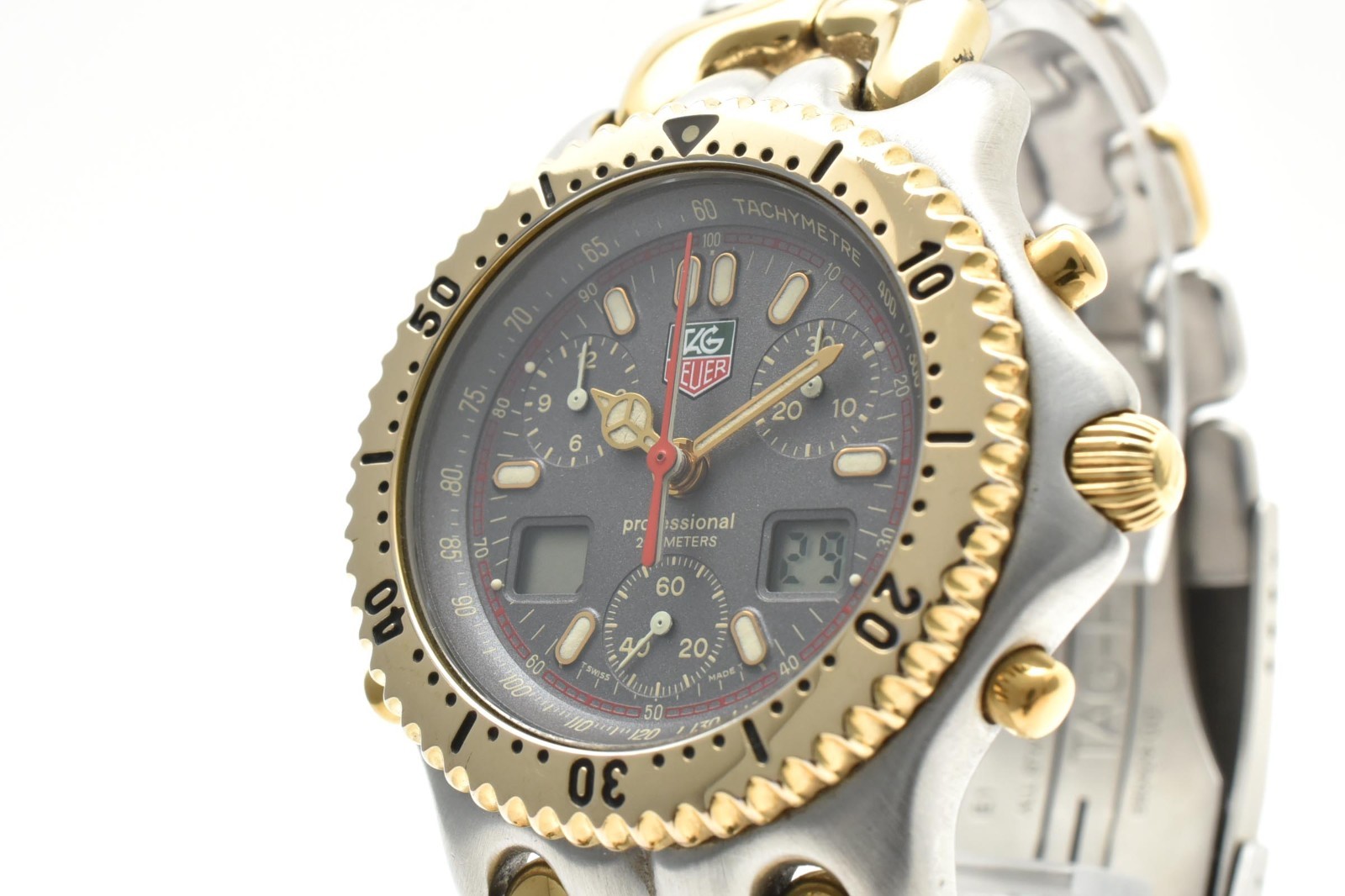 [N MINT] Tag Heuer S/el CG1122-0 Senna Chronograph Gray Gold Men's Watch JAPAN image 3
