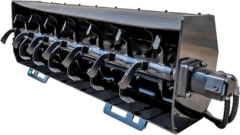 BID70" Heavy Duty Hydraulic Rotary Tiller Skid Steer Attachment 6" Tilling Depth
