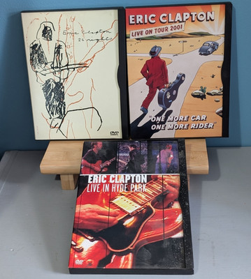 Eric Clapton DVD Lot of 3 Live In Hyde Park, 24 Nights & Live On Tour 2001 Layla
