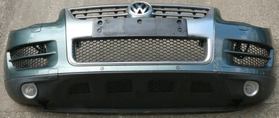 Stoßstange vorn PDC LR7M grau komplett Grill VW Touareg 7L Facelift 11/06-05/10 - Bild 1 von 4