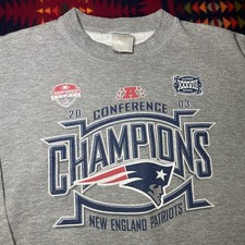 NEW ENGLAND PATRIOTS 2003 AFC Champions Sweatshirt Size M VINTAGE