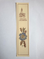 Dried Pressed Flowers Bookmark Colchester Town Hall Essex Souvenir Gift