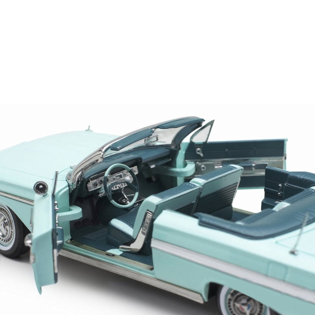 1:18 1961 CHEVROLET IMPALA OPEN CONVERTIBLE SEAFOAM GREEN SUN STAR