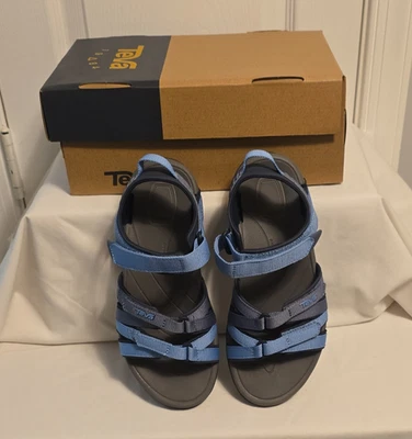 Teva sandal navy blue gold new in box size 6 Teva Navy Blue Sports Sandals with Yellow Soles Size 6 | eBay main image 4
