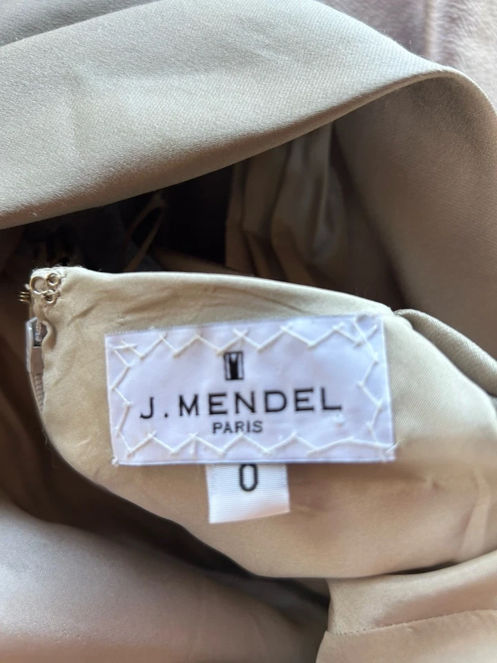 Vestido dorado mezcla seda J Mendel Foto 2 de 4