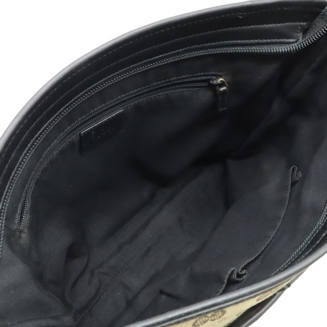 Gucci GG Canvas Webbing Sherry Shoulder Bag Khaki Beige Used 80cm Strap thumbnail 5