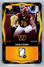 2024 UNO Elite Core Edition - Yellow #047 Sam Cosmi Washington Commanders
