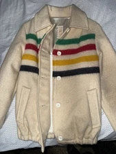 Hudson's Bay 100% vintage wool laine sweater [4 striped, mint condition]