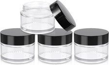 1Oz Glass Jar with Lid,Hoa Kinh 4Pack Clear Cosmetic Glass Jars with Lids