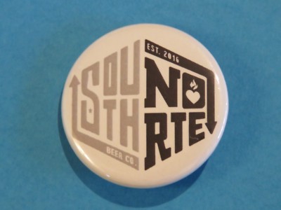BEER BUTTON Pinback ~*~ SouthNorte Beer Co ~ San Diego, CALIFORNIA Craft Brewery