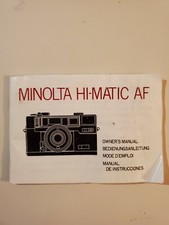 Minolta Hi-Matic AF Camera Manual