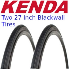 2-PACK CLASSIC KENDA Black wall 27 x 1- 1/4" Road Bike Tire Fixed Gear 27"