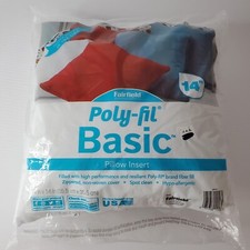 Poly-Fil Basic 14  x 14  Pillow Insert With Zip Cover Fairfield Square New