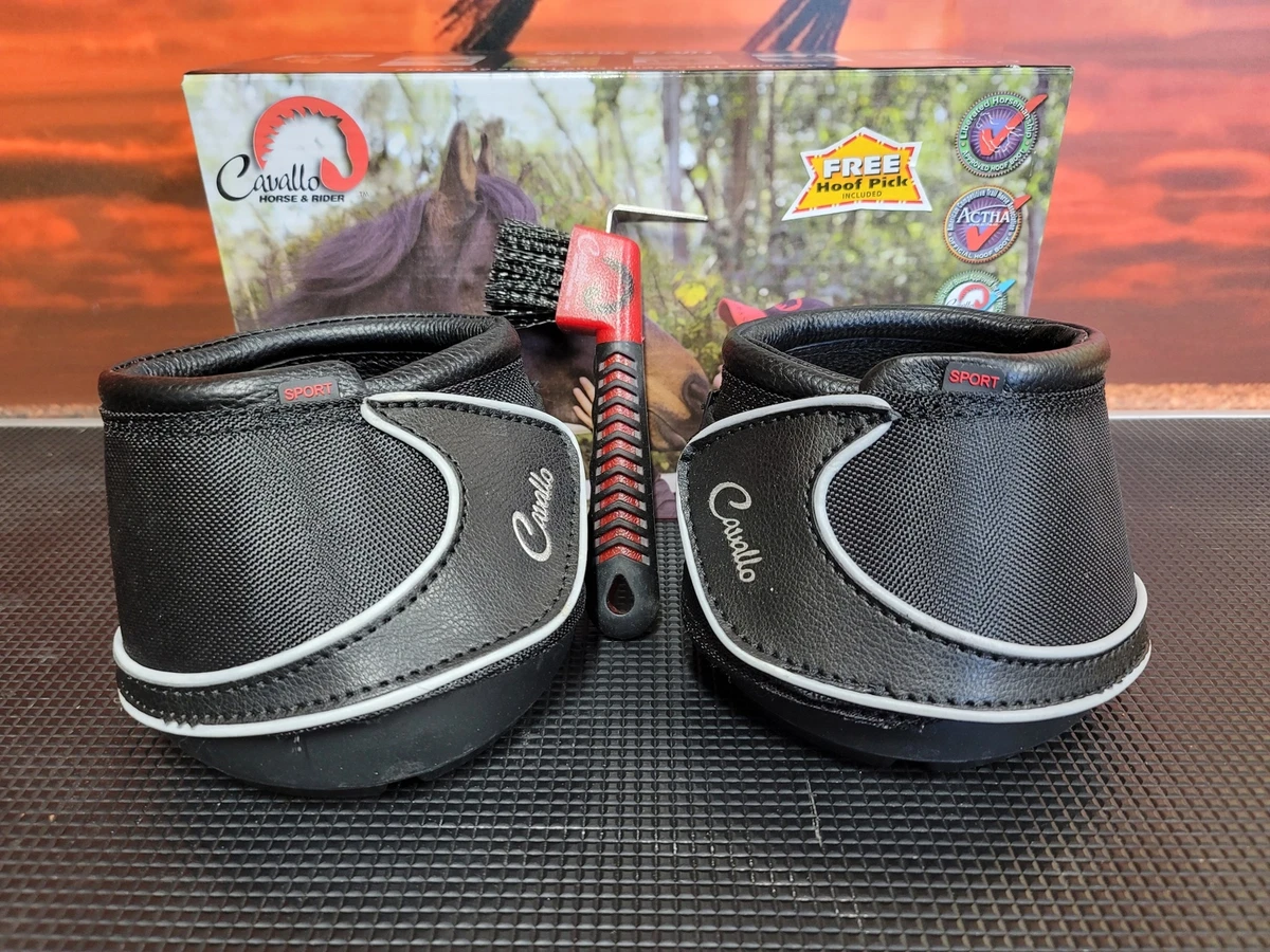 Cavallo Sport Regular Sole Hoof Boots Size 3 Black 2 Boots Free Hoof Pick