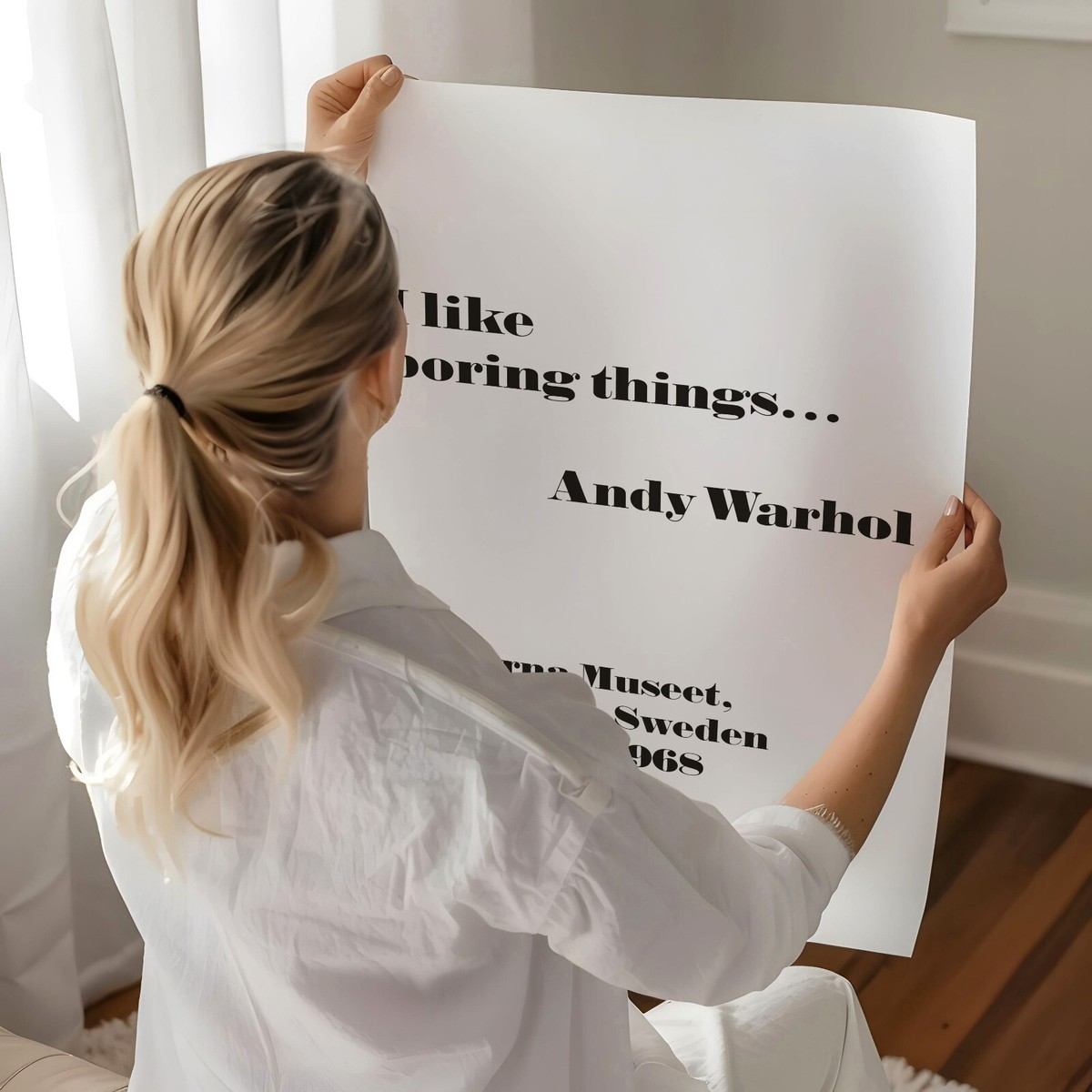 Andy Warhol 1968Poster - I Like Boring Things Wall Art