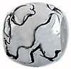925 Sterling Silver Relief Map of World Globe Bead fits Euro Charm Bracelets New