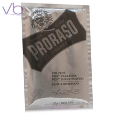 PRORASO Single Blade Post Shave Powder Sachet with Mint & Rosemary for Men