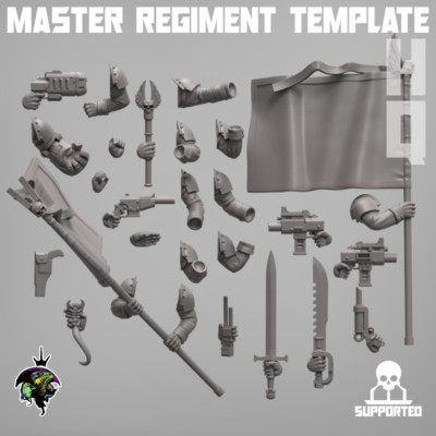 Master Regiment Template HQ Squad Imperial Upgrade Pack Reptilian Overlords