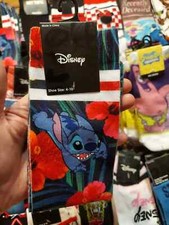 Disney Lilo  Stitch Tropical Flowers 1 Pair Crew Shoe Size 4-10 Socks